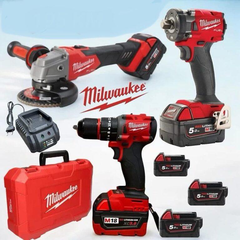 Milwaukee aku set 3u1 udarna bušilica, udarni odvijač, i aku brusilica