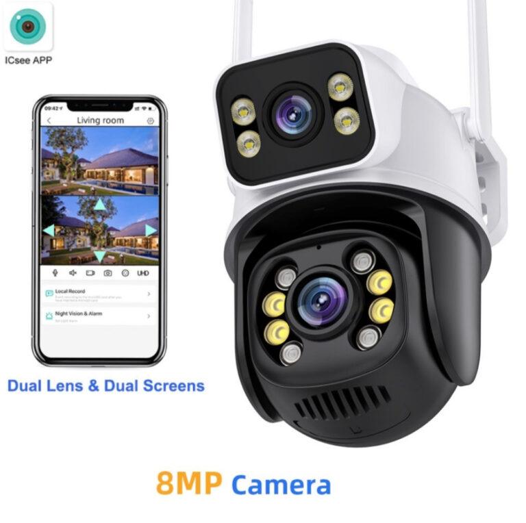 Wifi kamera icsee dupla gratis TF64gb rotirajuca sa dvije glave