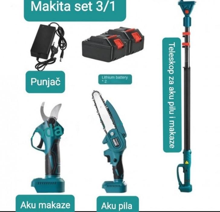 Aku Pila i Aku Makaze Makita sa Teleskopom (Set 3u1)