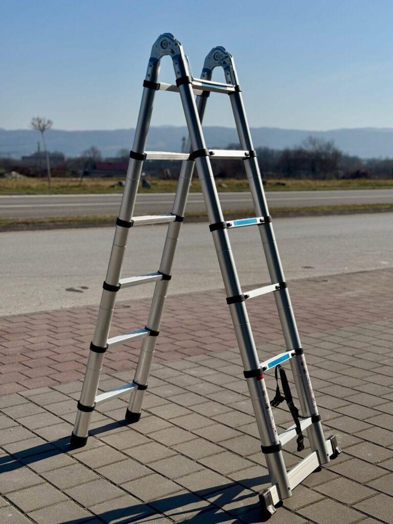 Aluminijumske višenamjenske teleskopske ljestve 3.8m