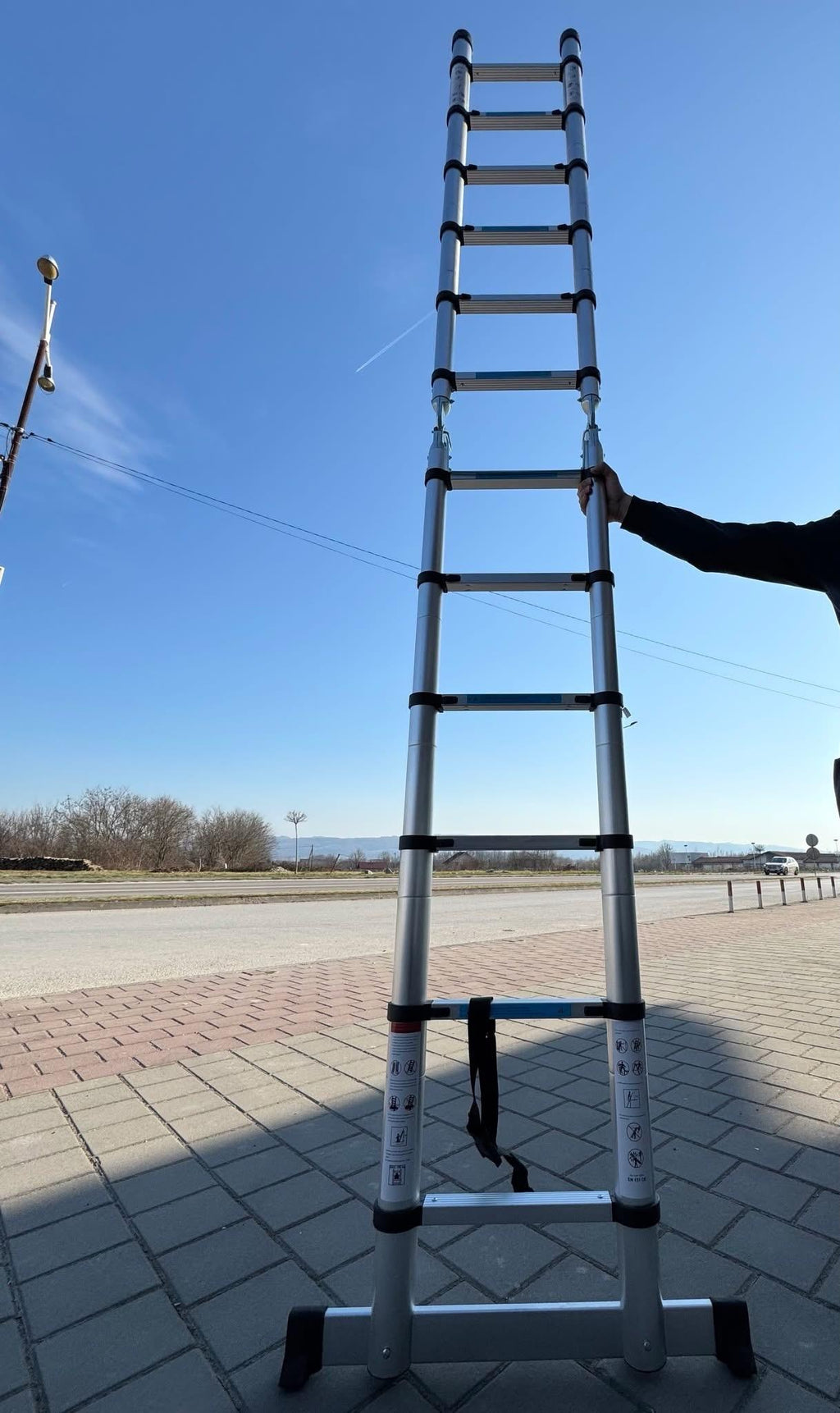 Aluminijumske višenamjenske teleskopske ljestve 3.8m