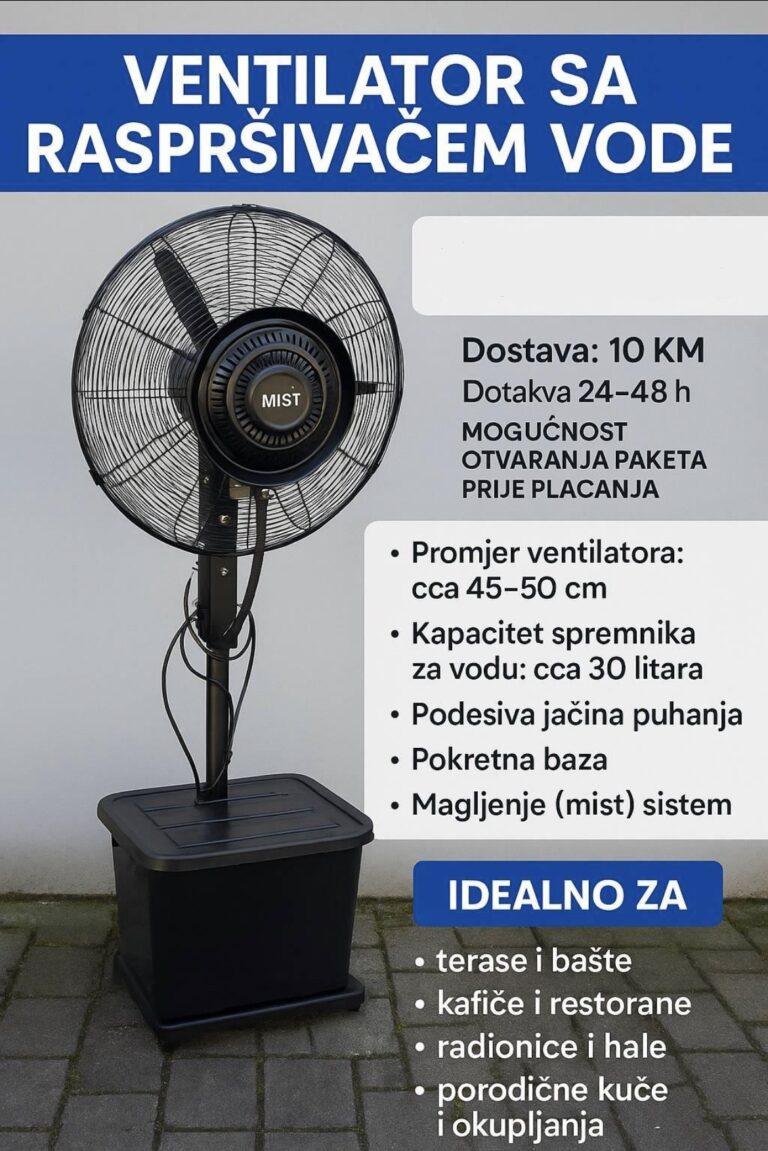 Ventilator sa raspršivačem vode VEST 260W