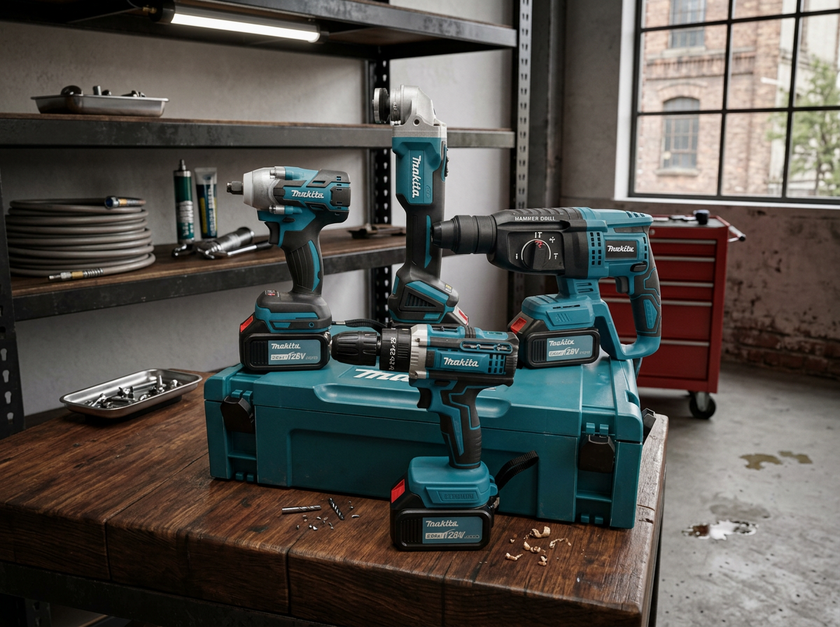 MAKITA AKU SET 4u1 Bušilica-Brusilica-Hilti-Odvijač