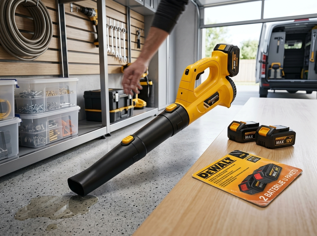 AKU puhač DeWalt veliki 128V + 2 baterije
